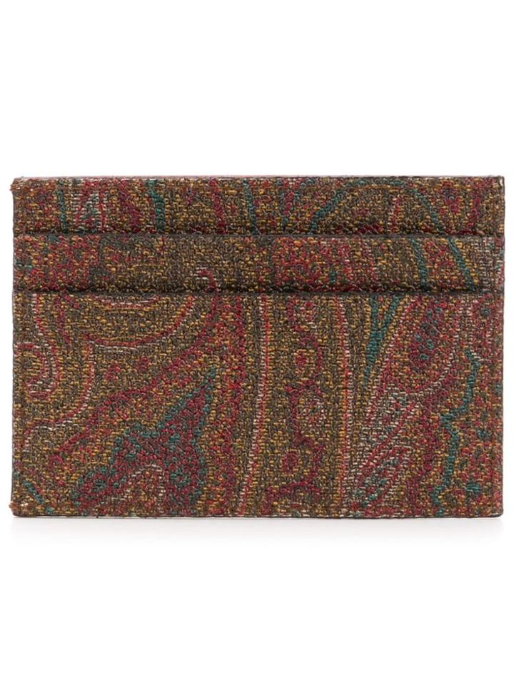 Etro Paisley Pattern Cardholder - Red