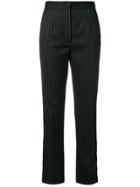 Dolce & Gabbana Pinstripe Tailored Trousers - Black
