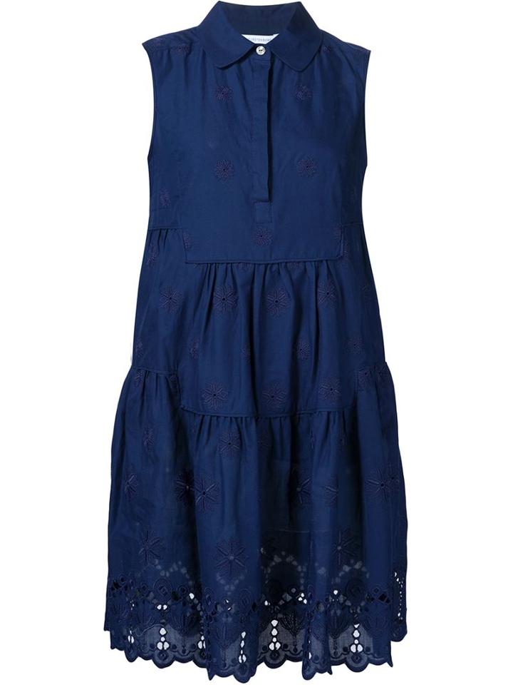 Diane Von Furstenberg Embroidered Hem Dress