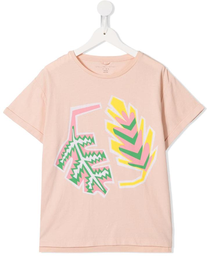 Stella Mccartney Kids Teen Leaf Print T-shirt - Pink