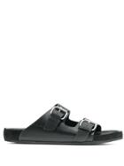 Isabel Marant Double Buckle Slip-on Sandals - Black