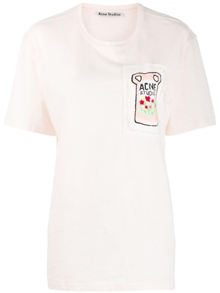 Acne Studios Oversized Patch T-shirt - Pink