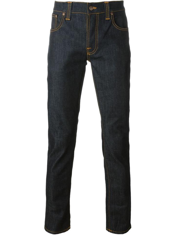 Nudie Jeans Co Grim Tim Jeans, Men's, Size: 38/32, Blue, Cotton/spandex/elastane