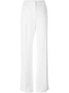 Costume National High Waisted Bootcut Trousers, Women's, Size: 44, White, Viscose/acetate