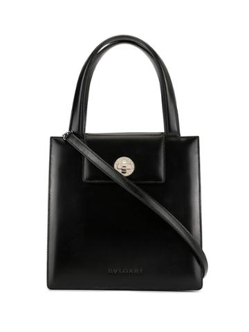 Bulgari Pre-owned Logo Twist-lock 2way Bag - Black