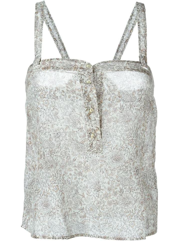 Etro Button Down Semi Sheer Tank Top