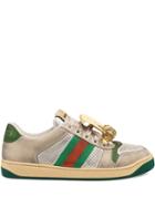 Gucci Screener Sneaker With Cherries - White