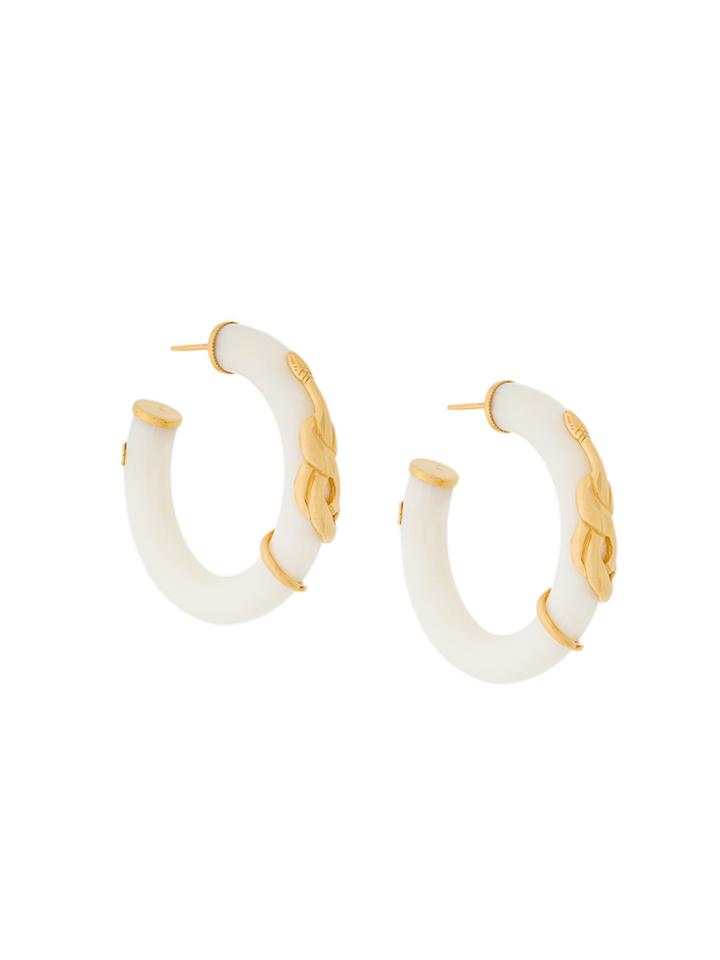 Gas Bijoux Cobra Hoop Earrings - White