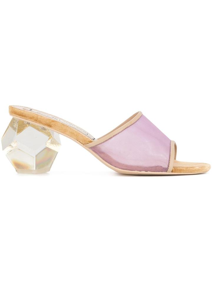 Tu Es Mon Trésor Dodecahedron Heel Mules - Purple