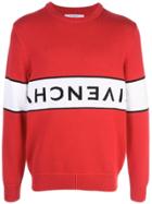 Givenchy Reverse Logo Jumper - Red