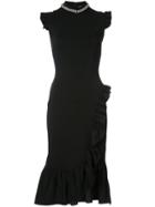 Christopher Kane Frill Bodycon Dress - Black