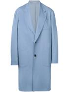 Cerruti 1881 - Single Breasted Coat - Men - Spandex/elastane/virgin Wool - 52, Blue, Spandex/elastane/virgin Wool