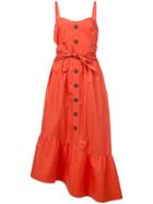 Derek Lam 10 Crosby Cami Dress With Ruffle Hem - Yellow & Orange