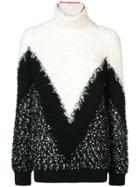 Givenchy Textured Chevron Turtleneck Sweater - Black