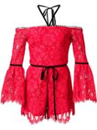 Alexis 'layla' Playsuit, Women's, Size: Medium, Red, Nylon/rayon