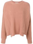 Stella Mccartney - Ribbed Jumper - Women - Virgin Wool - 38, Pink/purple, Virgin Wool