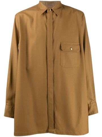 Fumito Ganryu Oversized Shirt - Brown