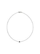 Xte Fine Chain Stone Necklace - Black