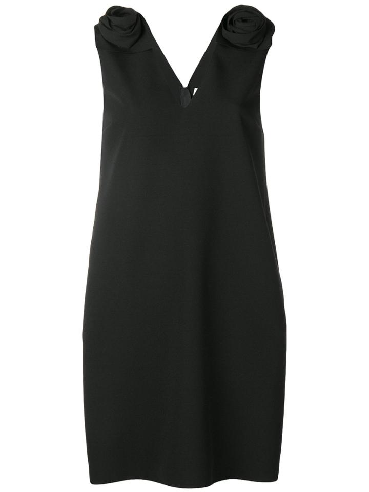 Msgm Rosette-embellished Dress - Black