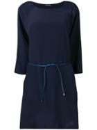 Emporio Armani Belted Shift Dress - Blue