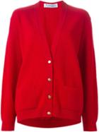 Burberry Vintage V-neck Cardigan, Women's, Size: 46, Red