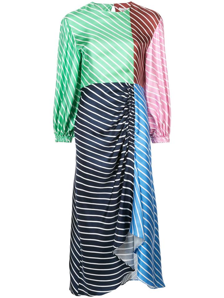 Tibi Stripe Panelled Dress - Multicolour