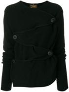 Vivienne Westwood Anglomania Buttoned Front Jumper - Black