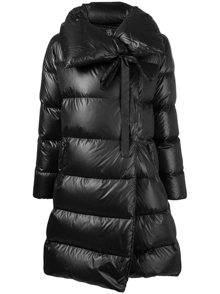 Bacon Asymmetric Padded Coat - Black