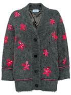 Prada Loose-fit Cardigan - Grey