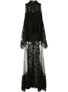 Jonathan Simkhai - Layered Lace Gown - Women - Cotton/nylon - 4, Black, Cotton/nylon
