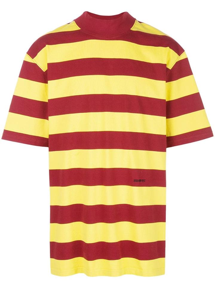Calvin Klein 205w39nyc Striped Oversized T-shirt - Yellow