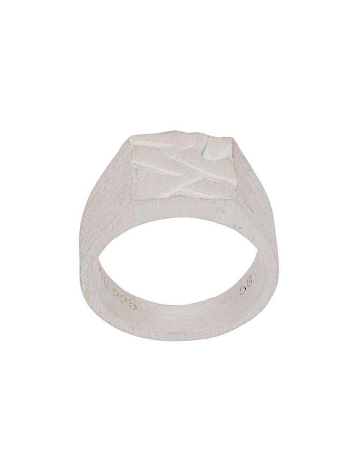 All Blues Platform Signet Ring - Silver