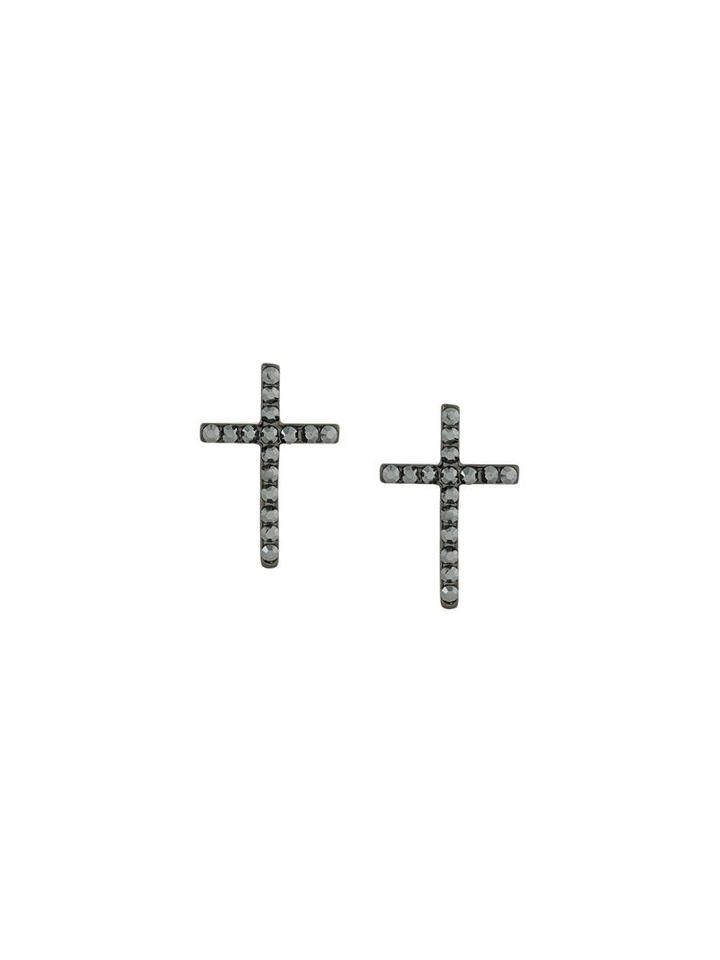 Federica Tosi 'cross' Earrings, Women's, Black
