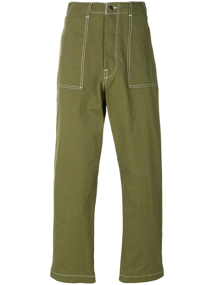 Société Anonyme Topstitch Cargo Pants - Green