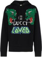 Gucci Loved Tigers Hooded Cotton Sweatshirt - Black