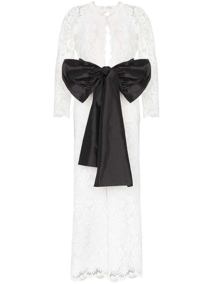 Rosie Assoulin Floral Lace Jumpsuit - White