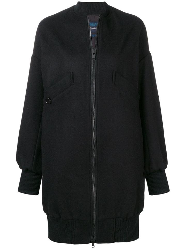 Yohji Yamamoto Long Bomber Jacket - Black