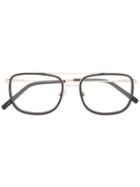 Dolce & Gabbana Square Frame Glasses, Brown, Metal (other)/acetate