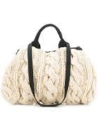 Muun Muun Ivarcabecru Ecru Cable X Black Hdl Leather/fur/exotic