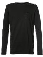 Balmain - Fitted Knitted Top - Men - Cotton - S, Black, Cotton