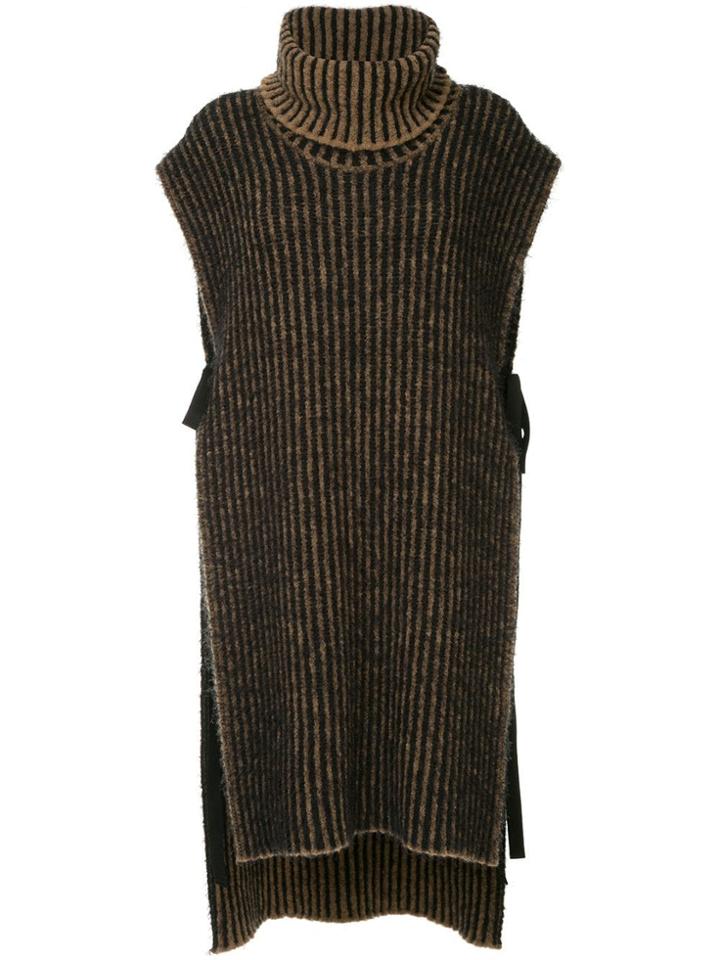 Uma Wang Striped Sleeveless Jumper - Brown