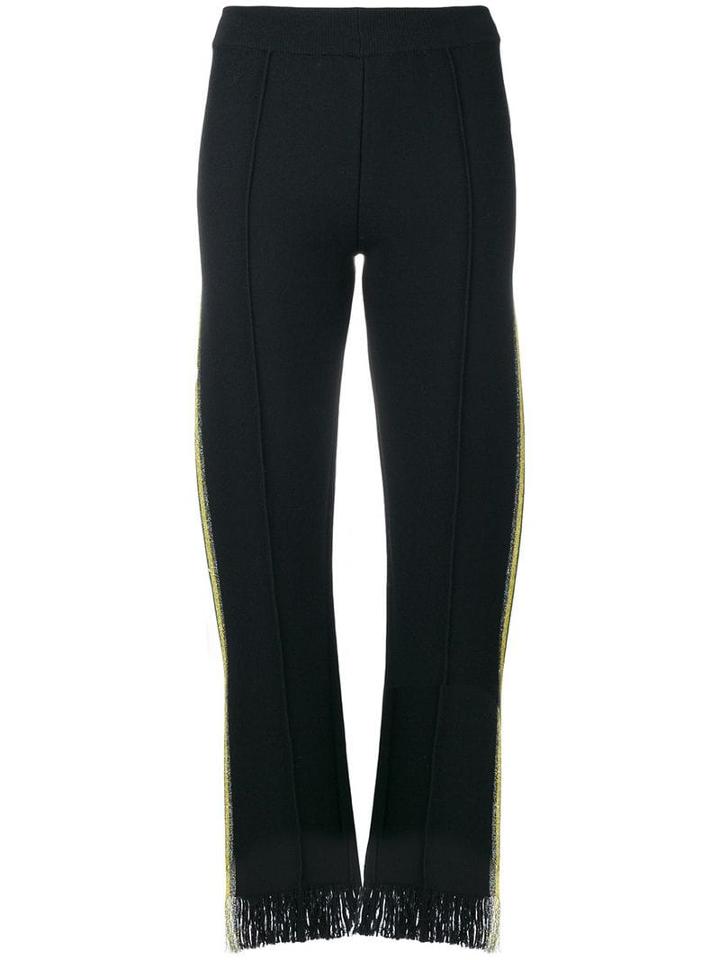 Alanui Side-stripe Cropped Trousers - Black