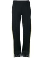 Alanui Side-stripe Cropped Trousers - Black