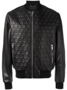 Versace Studded Embroidered Triangle Jacket, Men's, Size: 50, Black, Lamb Skin/viscose/cupro/spandex/elastane