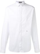 Dior Homme Tuxedo Shirt With Embroidered Initial Detail, Men's, Size: 40, White, Cotton/polyamide/spandex/elastane