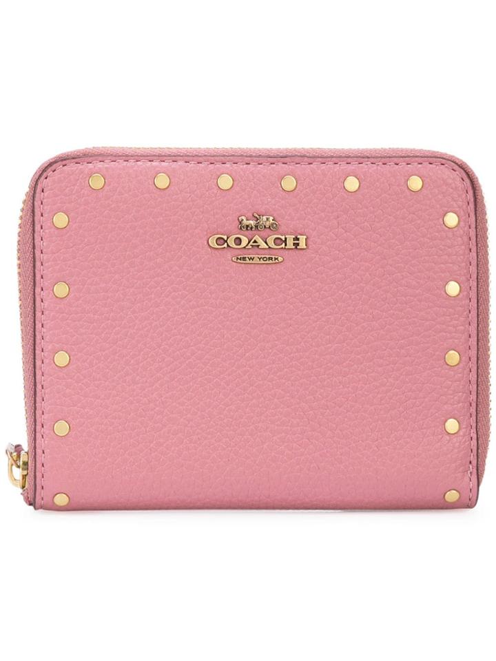 Coach Small Zip Around Wallet - Pink & Purple