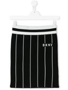 Dkny Kids Teen Knitted Logo Skirt - Black