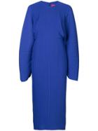 Solace London Oversized Sleeves Dress - Blue