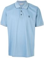Gieves & Hawkes Logo Embroidered Polo Shirt - Blue