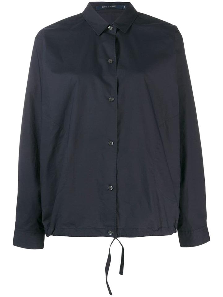 Sofie D'hoore Drawstring Hem Shirt - Blue